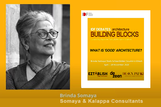 India Design Forum - IDF Debates: BUILDING BLOCKS - What is 'good' architecture?
