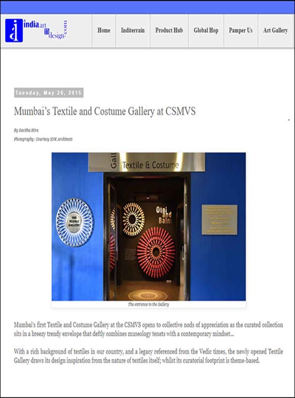 Textile and Costume Gallery at CSMVS , India art n design