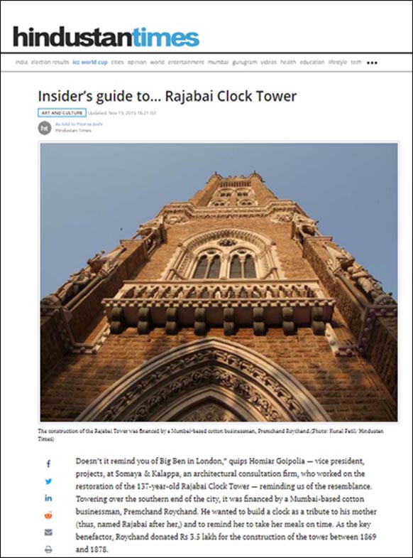 Hindustan Times - Insider's Guide to Rajabai Tower