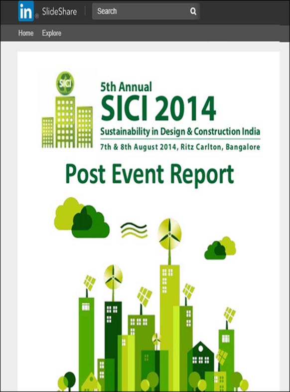 5th Annual SICI 2014 Sustainability In Design & Construction India