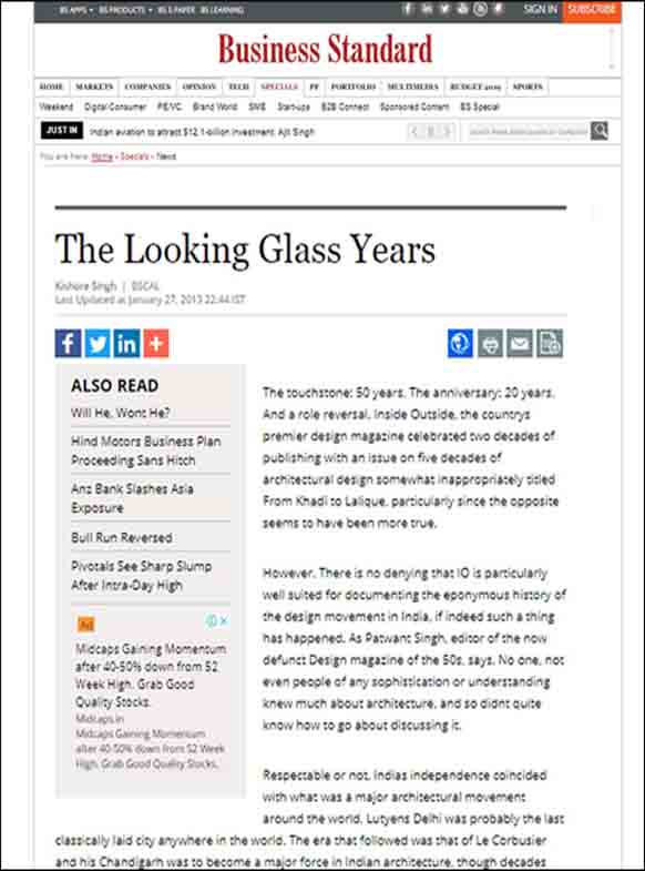 The Looking Glass Years, Business Standard